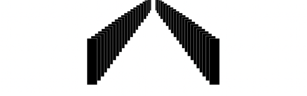 Stacks of rectangles leading into the distance.